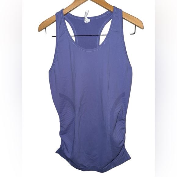 Athleta Tops - Athleta Maternity Ruched Racerback Workout Yoga Tank Medium Lilac Purple